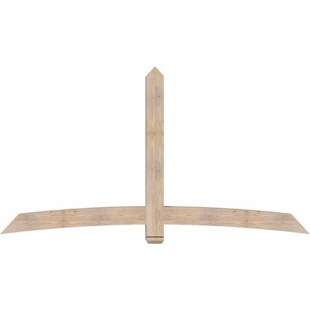 Ekena Millwork Bellingham Smooth Timber Gable Bracket, Douglas Fir, 96"W x 52"H x 5 1/2"D x 5 1/2"F, 13/12 Pitch GBW096X52X0606BEL00SDF